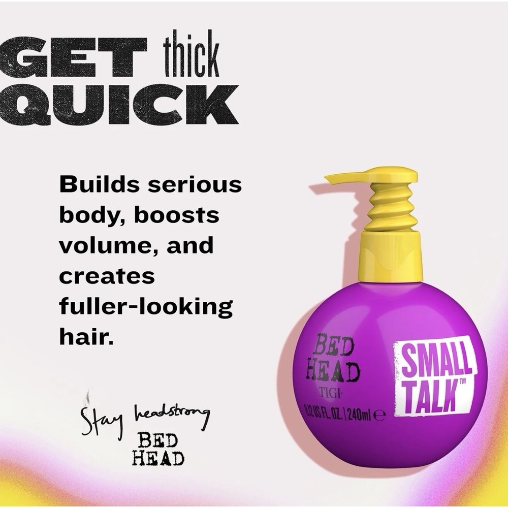 TIGI Bed Head Small Talk Thickening Cream 8.12 oz 240ml Volumizing Hair LRG SIZE - Picture 2 of 10